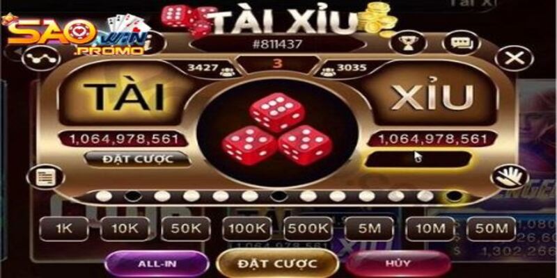 TÀI XỈU SAOWIN căn nhắc khi đặt cược